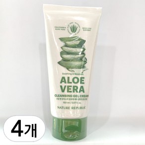 네이처리퍼블릭 수딩 앤 모이스처 알로에 베라 클렌징 젤 크림, 150ml, 4개