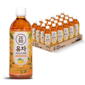 맥널티커피 유자 아이스티 제로, 24개, 500ml