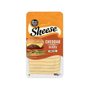 [영국 NO.1 치즈] 쉬즈치즈 SHEESE 비건치즈 체다 플레이버 슬라이스, 1개, 180g