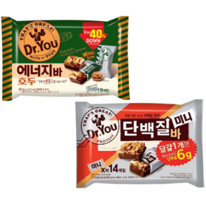 닥터유 에너지바 호두 + 단백질바, 1세트