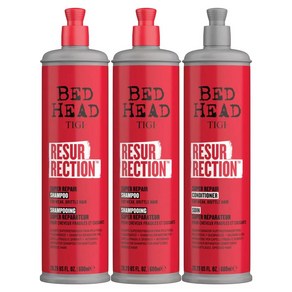 600ml 3병 티지 베드헤드 레저렉션 샴푸 컨디셔너 세트 Tigi Bed Head Resuection, 3개