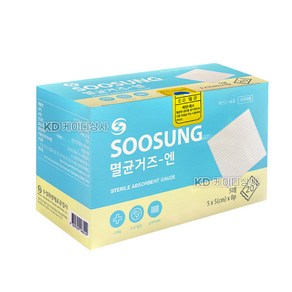 수성 멸균거즈2x2x8P(5cmx5cmx8겹) 5장x20포입, 1세트, 100개입