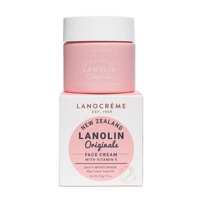 뉴질랜드 Lanoceme 라놀린 오리지널 페이스 크림 비타민 E 모이스쳐 100g, 1개