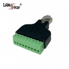 랜스타 RJ45 FTP Screw 터미널 변환 젠더 RJ45 M To 8핀+1핀 쉴드 LS-RJ45FTP-9P