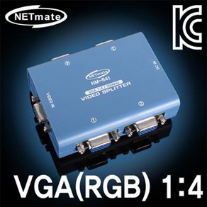 NETmate 영상 확장 VGA RGB 1:4 모니터 분배기, 1개