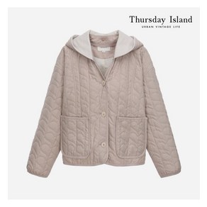 Thusday Island 후드 하트 퀼팅 점퍼T226MJP140W 651915