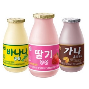 푸르밀 우유3종(8+8+8) 세트(초코우유 바나나우유 딸기우유), 225ml, 1세트