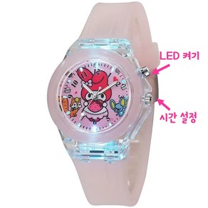 (무료배송) 산리오 시계 LED 실리콘 손목시계 젤리 시계 시나모롤 마이멜로디