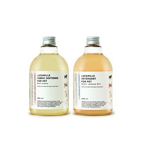 라파미 강아지 고양이 천연 세탁세제 섬유유연제 650ml 2종, 1세트