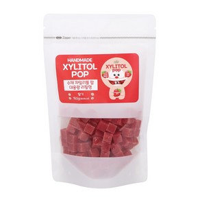 무설탕 수제 장인 자일리톨 팝 캔디 사탕 대용량 리필팩 딸기, 1개, 150g