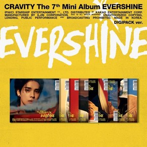 [CD] CRAVITY (크래비티) - 미니앨범 7집 : EVERSHINE [DIGIPACK VER.][버전 9종 중 1종 랜덤 발송]