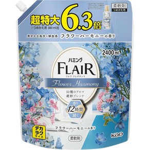 플레어 섬유유연제 플라워 하모니 리필 2400ml, 1개, 2.4L
