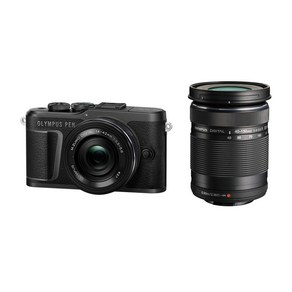 OLYMPUS 미러리스 SLR 카메라 PEN E-PL10 EZ 더블 줌 키트 블랙, 1개