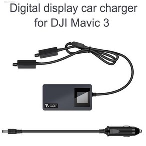 loftysol 자동차 충전기 DJI Mavic 3 드론 배터리 2 개 충전 포트 고속 및 MAVIC 시네, [02] LCD Ca Chage, 한개옵션1