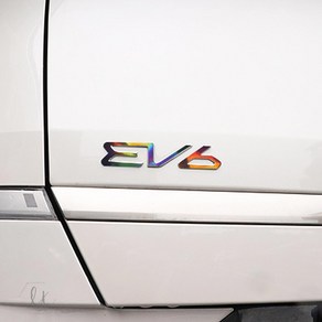 [호환상품] EV6 익스테리어 엠블럼 필름 튜닝 스티커, 펄블루, 1개