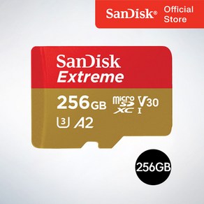 샌디스크코리아 공식인증정품 마이크로 SD카드 SDXC Exteme 익스트림 QXAV 256GB, 1개