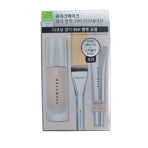 웨이크메이크 파운데이션 30ml + 스파출라브러시 + 블렌딩 비비크림, 19포슬린, 1세트