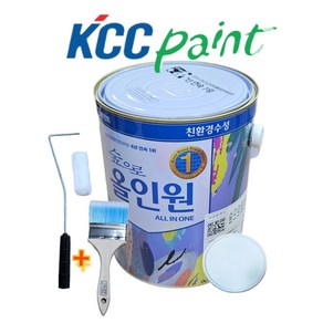 kccc친환경 숲으로 올인원 다용도 수성 페인트+ (작은로라+pp붓), 1개, 3.78L, 반광