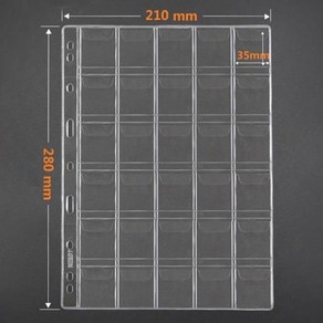 코인앨범속지 동전 수집 모으기 앨범 속지 30칸, 단품