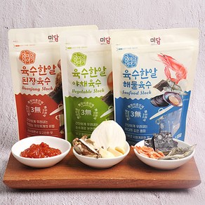 간편요리 육수 한알(3g x 30알) / 해물육수 / 야채육수 / 된장육수 골라담기, 된장육수(3g*30알) 1팩, 90g, 1개