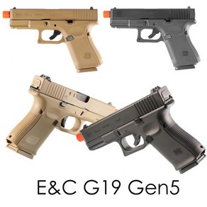 [EC-1303] E&C G19 Gen5 하비라이프 서바이벌 핸드건, 검정, 1개