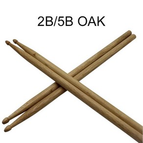 드럼용 경량 우드 컬러 드럼 스틱 메이플 5B OAK 2B 음악 부품, [02] 2B OAK, 1개