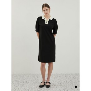 올리비아로렌 카라 배색 원피스 VOCOA4M3341