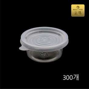 버디팩 새지 않는 70파이 투명 소스용기 50ml PET, 300세트