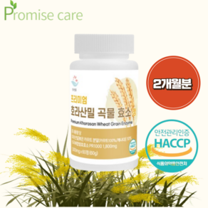 순수한줌 호라산밀 곡물 효소 정 1000mg x 60정 2개월, 1개