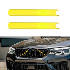 자동차 전면 그릴 트림 스트립 커버 프레임 스티커 BMW E60 E61 F20 F10 F30 X3 F25 G01 G30 G20 F11 1 2 3 5 시리즈 M 36cm 2, Yellow