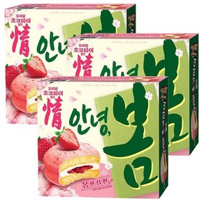 오리온 초코파이 봄담은 딸기 12p, 408g, 3개