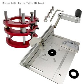 농사 라우터 리프트 테이블 알루미늄 리프팅 플랫폼 스탠드 목공 직경 64-66mm 모터 조각 트리머 기계, [03] Kit B Slive, 1개