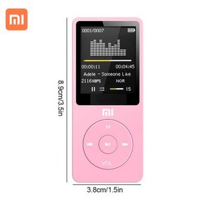 샤오미 MP3 플레이어 USB 충전 레코드 디지털 디스플레이 화면 미디어 무손실 휴대용 포켓 스포츠 러닝 워킹 음악 재생, [02] 64GB, [02] Black, 5.Black  64GB