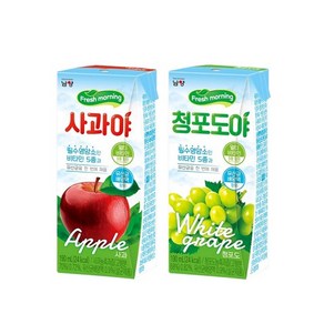 사과주스 청포도주스 남양 사과야 청포도야 과즙 쥬스 190ml, 청포도 190ml x 24팩