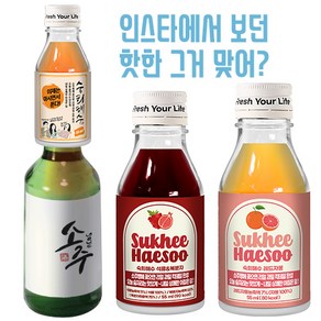 소주안주 / 소주에 꽂아 섞어 마시는 숙희해수 ABC + 석류&복분자 + 레드자몽 3종세트, 3개, 55ml