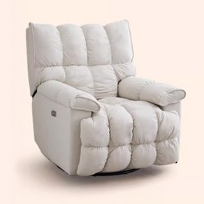아즈라이 편안한 리클라이너 쇼파 1인용 의자 무중력 소파 가죽 스트레스리스 슬라이딩, 베이지, 수동