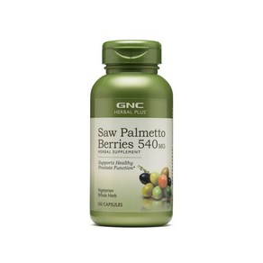 GNC 쏘팔메토 베리 540mg 100캡슐 베지테리안 Saw Palmetto, 1개, 100정