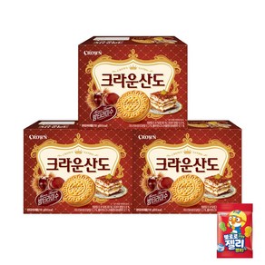 크라운산도 밤티라미수 (뽀로로 쁘띠 젤리 증정), 161g, 3개