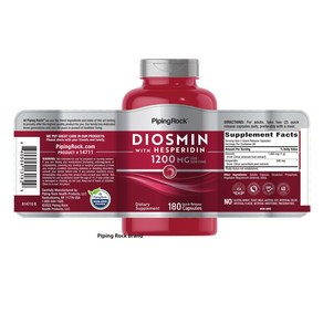 피핑락 베스트 디오스민 앤 헤스페리딘 1200mg 180정/ PIPINGROCK Best Diosmin-Hespeidin 1200mg 180caps, 180정, 1개