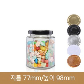 유리병 잼병 신형육각 280g(A) 63파이, 1개, 1개