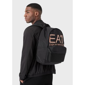 EMPORIO ARMANI EA7 Backpack in sustainable fabic with ovesized logo 2450632F909126321 Deep Black