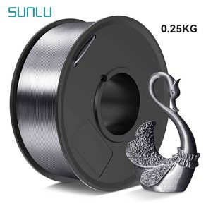 SUNLU 3D 실크 PLA 필라멘트 0 25kg1 75mm 스풀 와이어 프린터 소재 에코 프리들리 SILK 진공 패키지 버블 FRE, 그레이