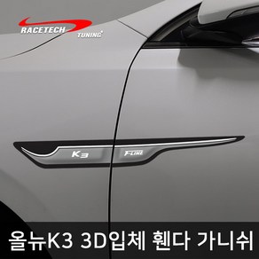 레이스텍 올뉴K3 전용 스타일리쉬 3D입체 휀다 가니쉬