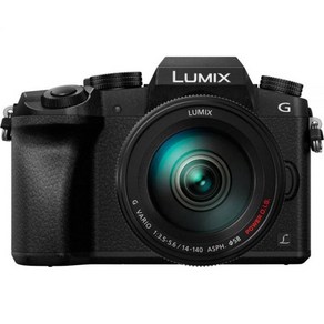 Panasonic 파나소닉 LUMIX G7 4K 디지털 카메라 GVARIO 14-42mm 메가 O.I.S. 렌즈 1600만 화소 미러리세스 3인치 LCD DMC-G7K(블랙), 14-140mm_Black