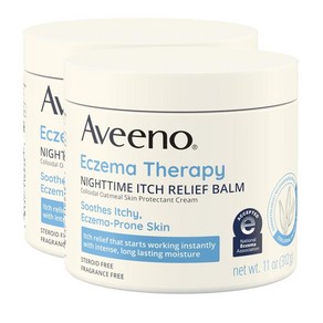 아비노 엑지마 테라피 나이트타임 이치 릴리프 밤 Aveeno Eczema Theapy Nighttime Itch Relief Balm, 312g, 2개