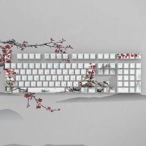 오리지널 일본풍 키캡 Keycap, C. 포지티브 반투명 키캡 108 키 - 일본어