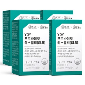 YDY 프로바이오 에스엘비 프로바이오틱스 유산균 100억 보장 2개월분, 4박스, 60정