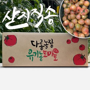 [로컬]유기농 완숙 토마토, 1박스, 소과(탁구공크기)4.5kg
