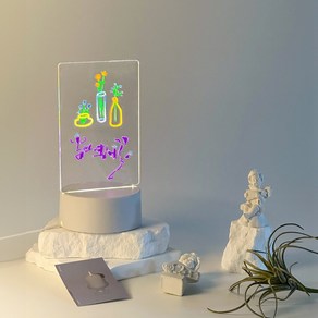 모던앳 LED 아크릴 투명 메모판 DIY 이벤트 USB 무드등 메모보드