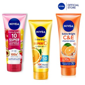 니베아 바디 엑스트라 브라이트 화이트 비타민 C E 로션 NIVEA EXTRA WHITE C&E, 3 Supe 비타민, 1개